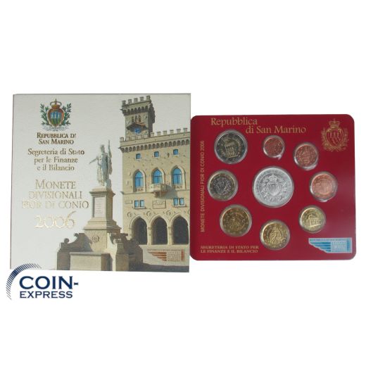 Euro Kursmünzensatz San Marino 2006 BU