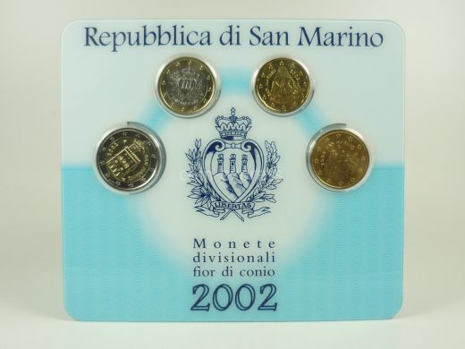 Euro Kursmünzensatz San Marino 2002 - Mini Kit