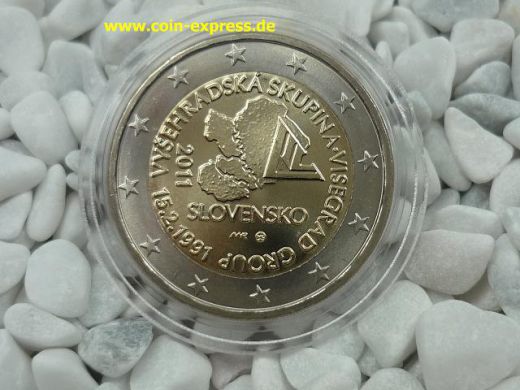 2 Euro Gedenkmünze Slowakei 2011 - Gründung der Visegrad-Gruppe