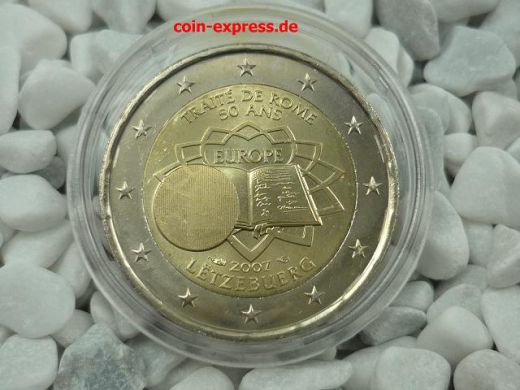 2 Euro Gedenkmünze Luxemburg 2007 Römische Verträge