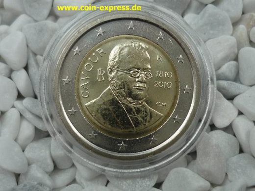 2 Euro Gedenkmünze Italien 2010 - Cavour