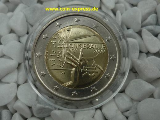 2 Euro Gedenkmünze Italien 2009 - Louis Braille