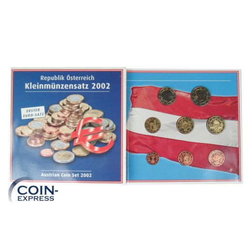 Euro Kursmünzensatz Österreich 2002 HGH