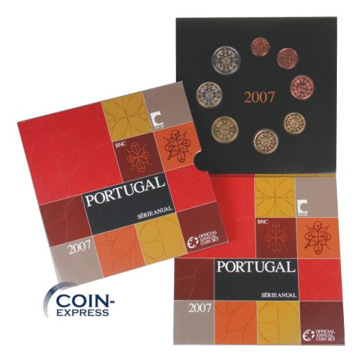 Euro Kursmünzensatz Portugal 2007 BU