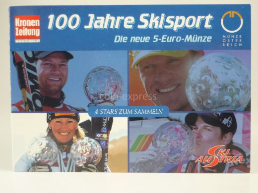 5 Euro Gedenkmünze Österreich 2005 Skisport - Renate Götschl