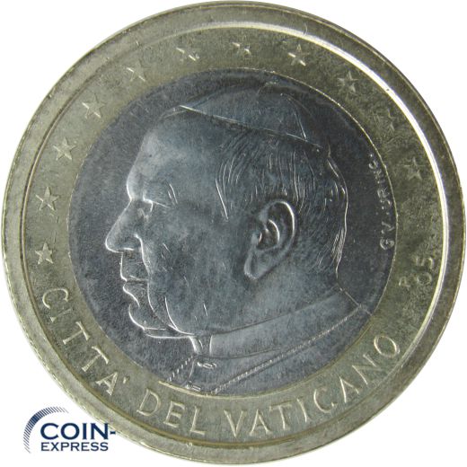 1 Euro Münze Vatikan 2005 Johannes Paul II.