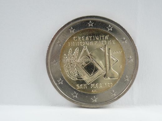 2 Euro Gedenkmünze San Marino 2009 Kreativität und Innovation