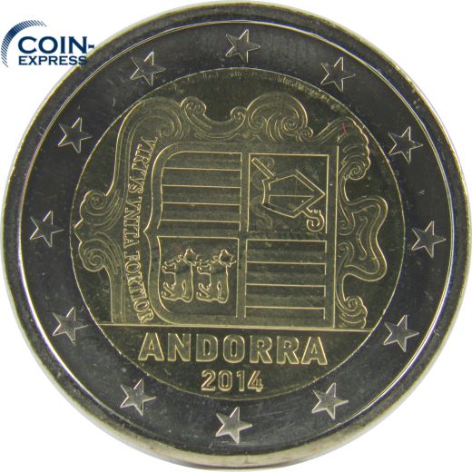 2 Euro Münze Andorra 2014 - Staatswappen