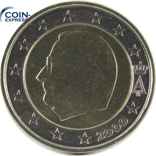 2 Euro Münze Belgien 2000