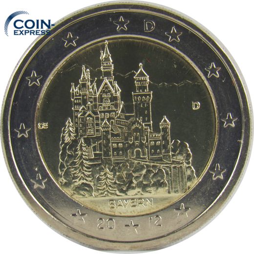 2 Euro Gedenkmünze Deutschland 2012 Schloss Neuschwanstein - D