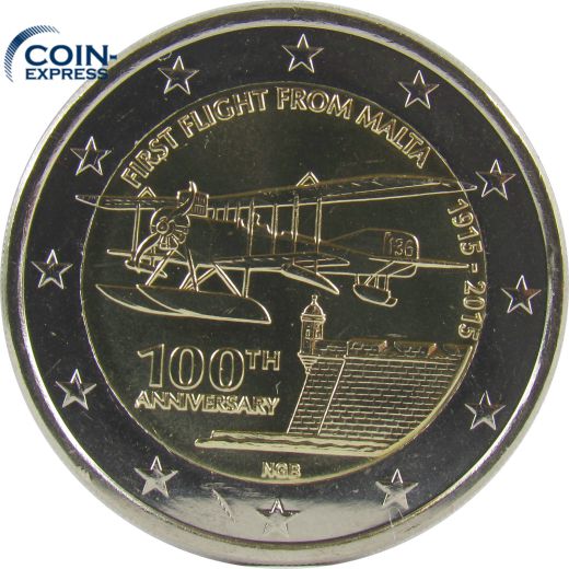 2 Euro Gedenkmünze Malta 2015 - 100 Jahre Erster Flug