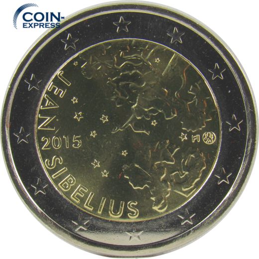 2 Euro Gedenkmünze Finnland 2015 Jean Sibelius