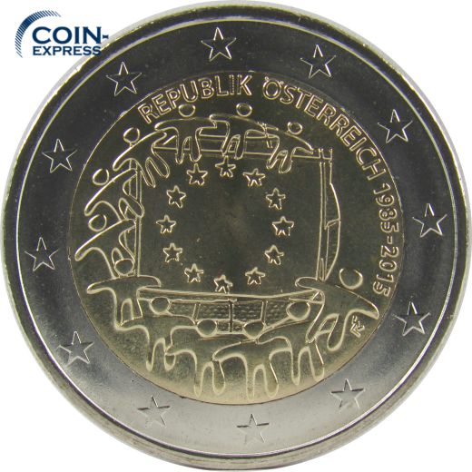 2 Euro Gedenkmünze Österreich 2015 - 30 Jahre Europaflagge