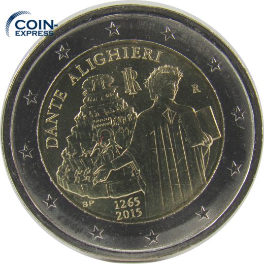 2 Euro Gedenkmünze Italien 2015 - Dante Alighieri