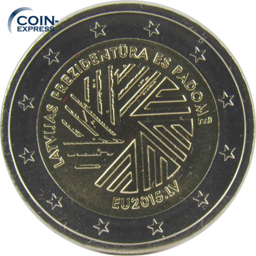 2 Euro Gedenkmünze Lettland 2015 - EU-Präsidentschaft