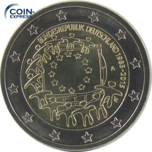 2 Euro Gedenkmünze Deutschland 2015 - 30 Jahre Europaflagge - A Berlin