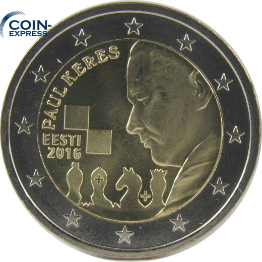 2 Euro Gedenkmünze Estland 2016 - Paul Keres