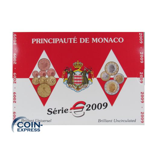 Euro Kursmünzensatz Monaco 2009 BU