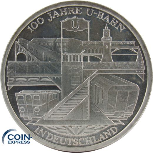 10 Euro Gedenkmünze Deutschland 2002 - U-Bahn