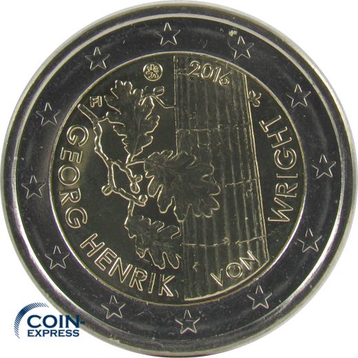 2 Euro Gedenkmünze Finnland 2016 - Georg Henrik von Wright