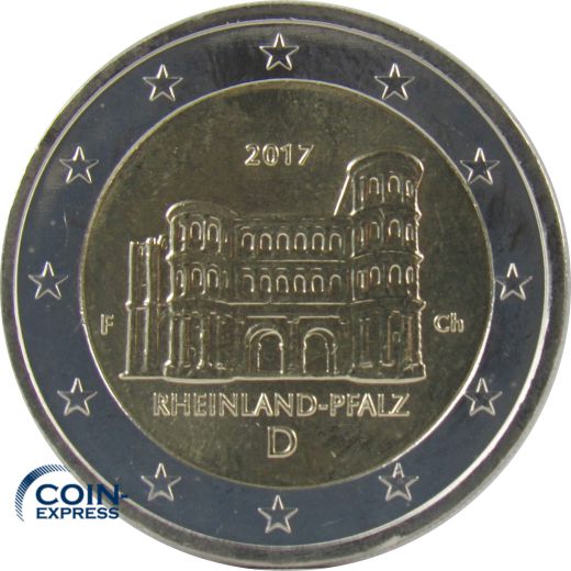 2 Euro Gedenkmünze Deutschland 2017 Rheinland-Pfalz - F Stuttgart