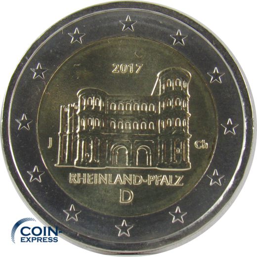 2 Euro Gedenkmünze Deutschland 2017 Rheinland-Pfalz - J Hamburg