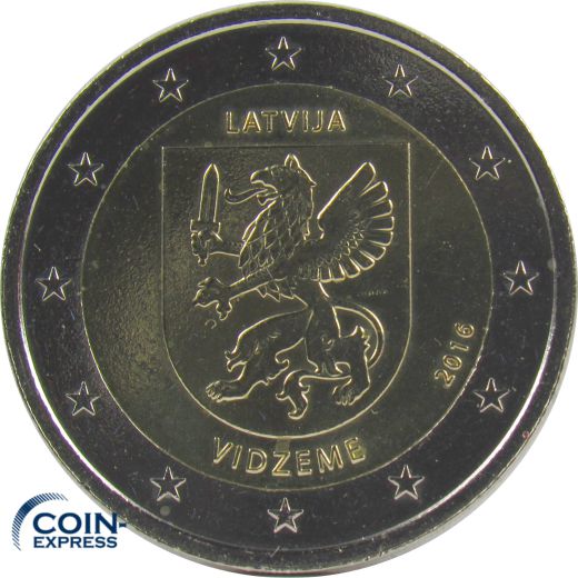 2 Euro Gedenkmünze Lettland 2016 - Region Vidzeme