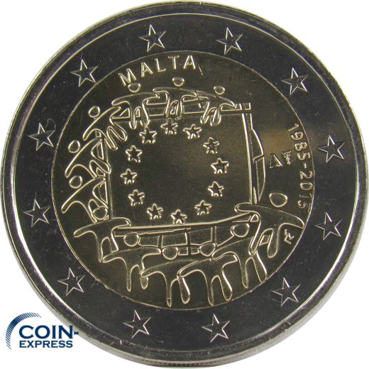 2 Euro Gedenkmünze Malta 2015 - 30 Jahre Europaflagge