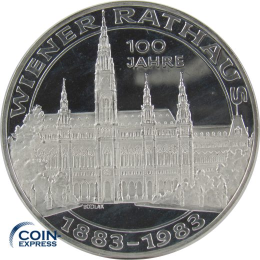 500 Schilling Gedenkmünze Österreich 1983 PP - Wiener Rathaus