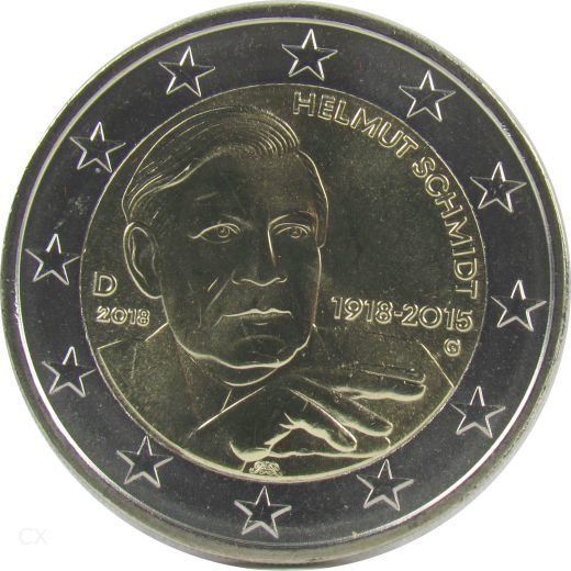 2 Euro Gedenkmünze Deutschland 2018 Helmut Schmidt - G