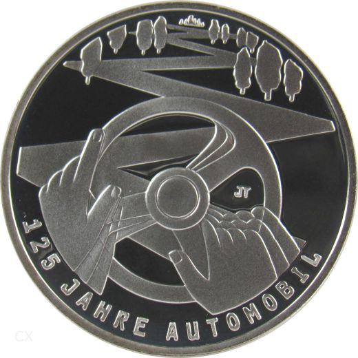 10 Euro Gedenkmünze Deutschland 2011 Spiegelglanz - 125 Jahre Automobil