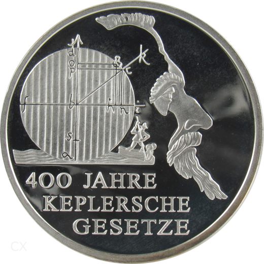 10 Euro Gedenkmünze Deutschland 2009 Spiegelglanz - Keplersche Gesetze