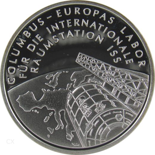 10 Euro Gedenkmünze Deutschland 2004 Spiegelglanz - Raumstation ISS