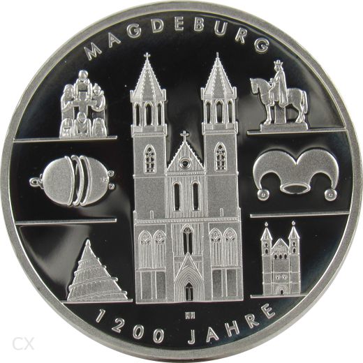 10 Euro Gedenkmünze Deutschland 2005 Spiegelglanz - 1200 Jahre Magdeburg