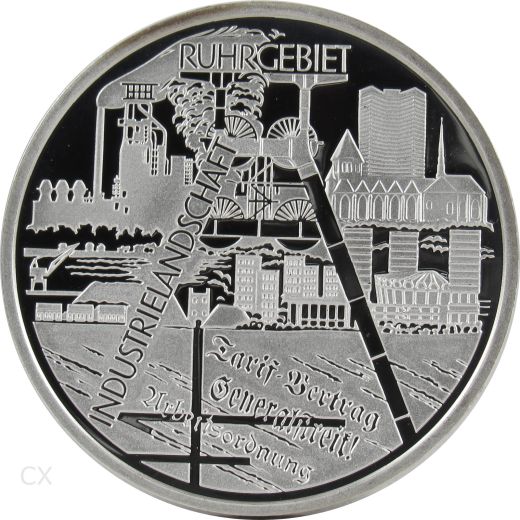 10 Euro Gedenkmünze Deutschland 2003 Spiegelglanz - Industrielandschaft Ruhrgebiet