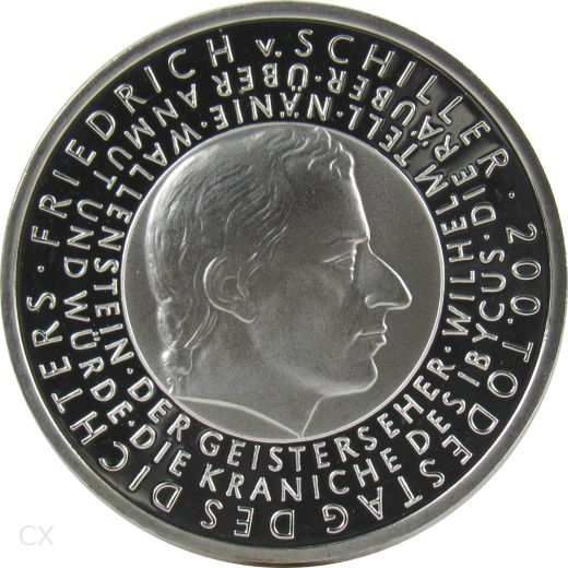 10 Euro Gedenkmünze Deutschland 2005 Spiegelglanz - Friedrich von Schiller