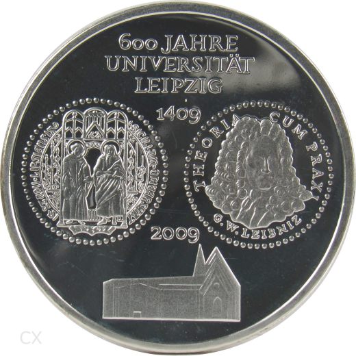 10 Euro Gedenkmünze Deutschland 2009 Spiegelglanz - Universität Leipzig