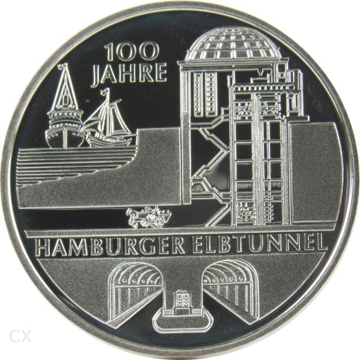 10 Euro Gedenkmünze Deutschland 2011 Spiegelglanz - Hamburger Elbtunnel