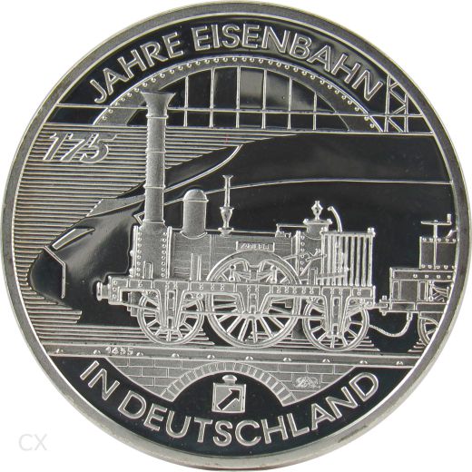 10 Euro Gedenkmünze Deutschland 2010 Spiegelglanz - 175 Jahre Eisenbahn