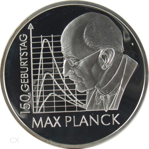 10 Euro Gedenkmünze Deutschland 2008 Spiegelglanz - Max Planck