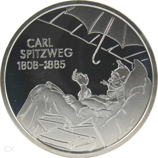 10 Euro Gedenkmünze Deutschland 2008 Spiegelglanz - Carl Spitzweg