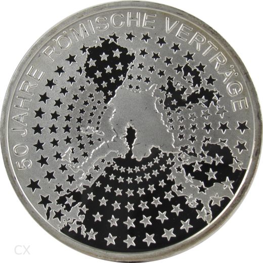 10 Euro Gedenkmünze Deutschland 2007 Spiegelglanz - Römische Verträge