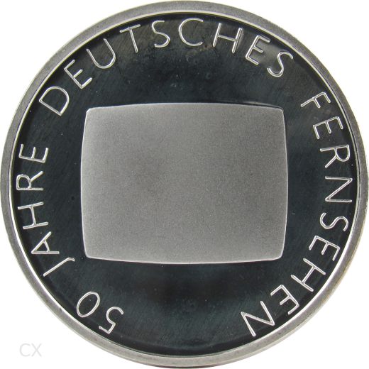 10 Euro Gedenkmünze Deutschland 2002 Spiegelglanz - Deutsches Fernsehen