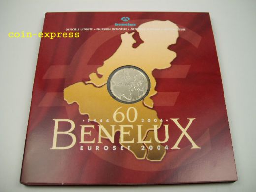 Euro Kursmünzensatz Benelux 2004 BU - Belgien + Niederlande + Luxemburg