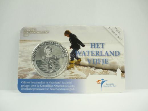 5 Euro Gedenkmünze Niederlande 2010 - Nederland Waterland - in Coincard