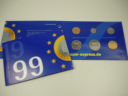 Gulden Kursmünzensatz Niederlande 1999 BU