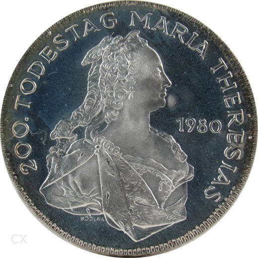 500 Schilling Gedenkmünze Österreich 1980 PP - Maria Theresia