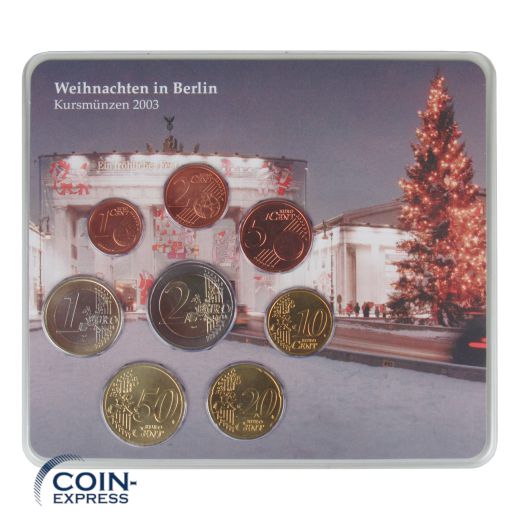 Euro Kursmünzensatz Deutschland 2003 A Weihnachten in Berlin