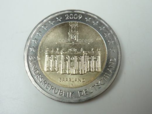 2 Euro Gedenkmünze Deutschland 2009 - Saarland - F Stuttgart