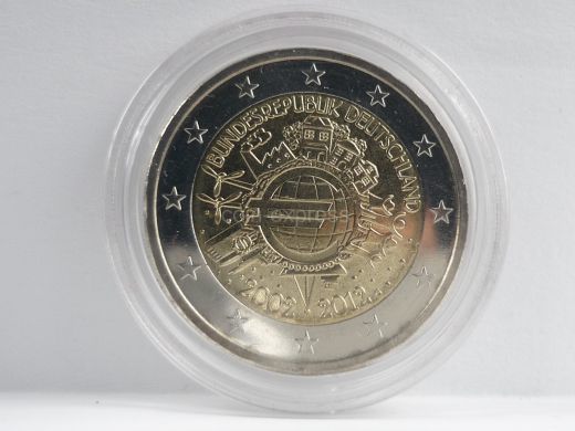 2 Euro Gedenkmünze Deutschland 2012 - 10 Jahre Euro Bargeld - G Karlsruhe